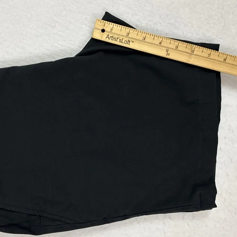 Mugsy Travelers Shorts Mens 34 Black Stretch Casual Performance Shorts